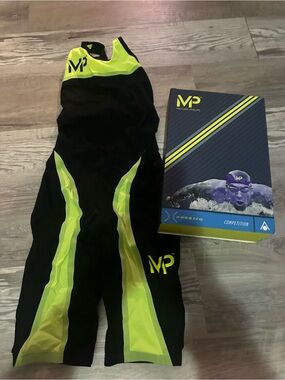 Women's Competition Swim Jammer - Black & Neon Yellow